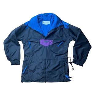 Columbia Vintage 80’s Radial Sleeve Colorblock Pullover Jacket Windbreaker